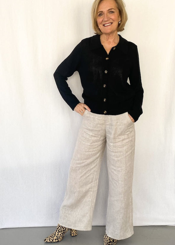 Jude Linen Pants- Natural - Product Image