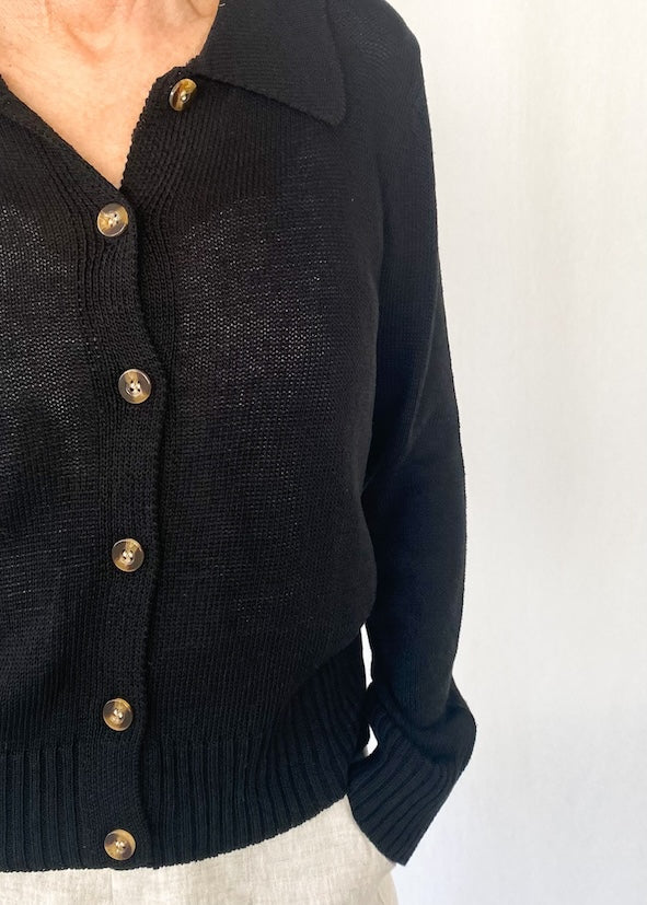 Sophia Cardigan - Black - Product Image