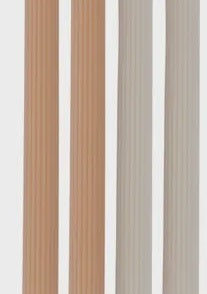 Ribbed Candles Pack of 4 Assorted - Peach/Grey - Product Image