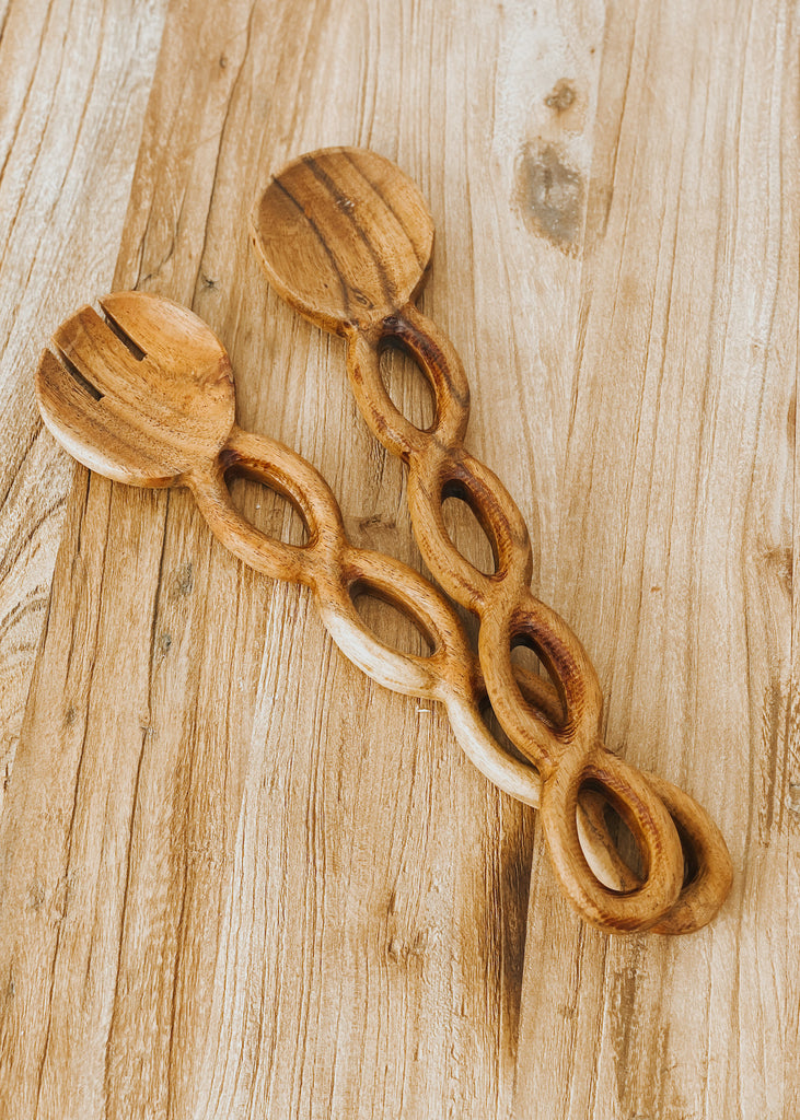 Nixon Wooden Salad Servers - Product Image