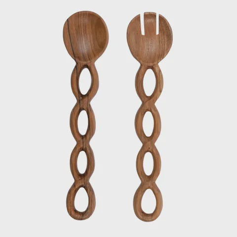 Nixon Wooden Salad Servers - Product Image